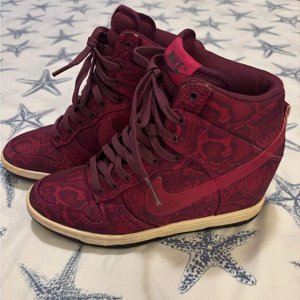 Nike Dunk Sky High Hidden Wedge Heel Python/Snake… - image 1